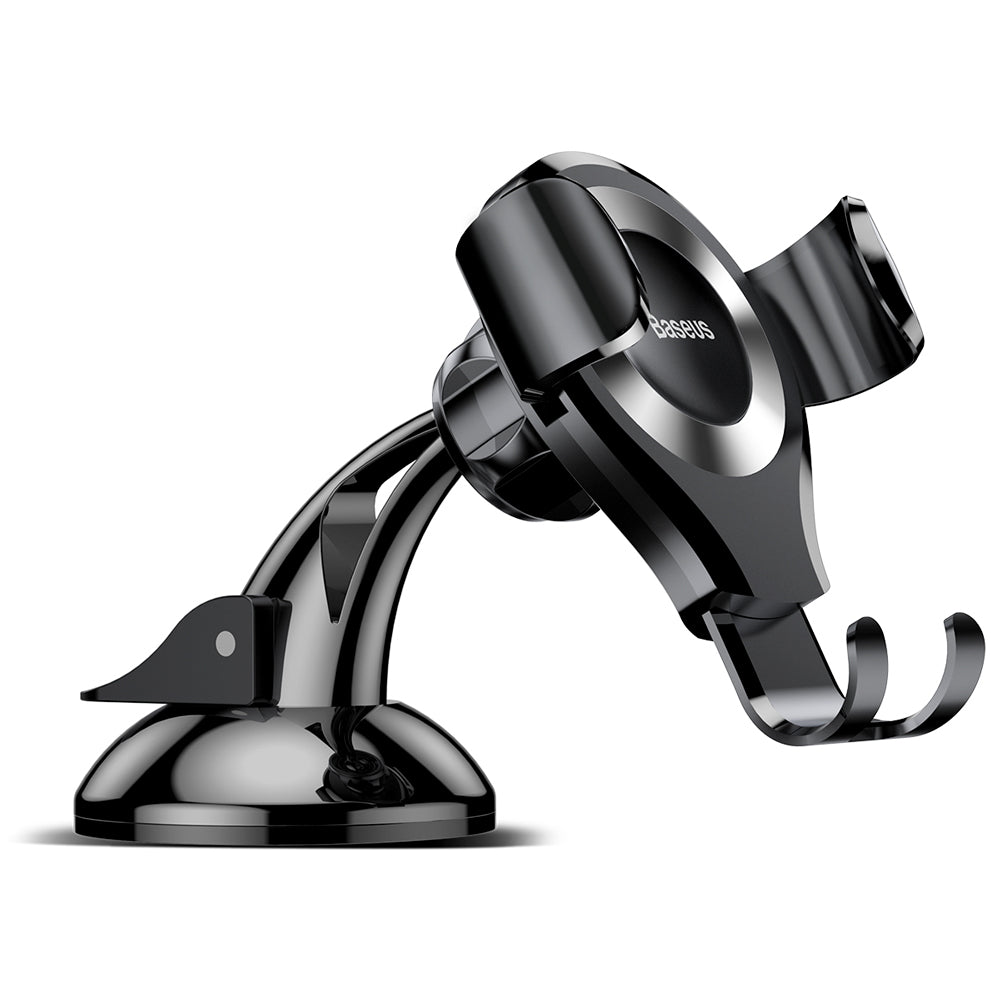 Baseus - Car Holder Osculum (SUYL-XP0S) - Gravity Grip for Dashboard, Windshield, 360° Rotating, Suction Cup Clamp - Bla