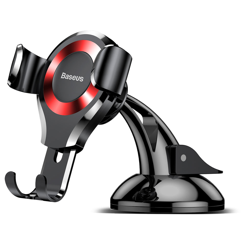 Baseus - Car Holder Osculum (SUYL-XP09) - Gravity Grip for Dashboard, Windshield, 360° Rotating, Suction Cup Clamp - Bla
