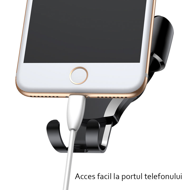 Baseus - Car Holder Osculum (SUYL-XP09) - Gravity Grip for Dashboard, Windshield, 360° Rotating, Suction Cup Clamp - Bla