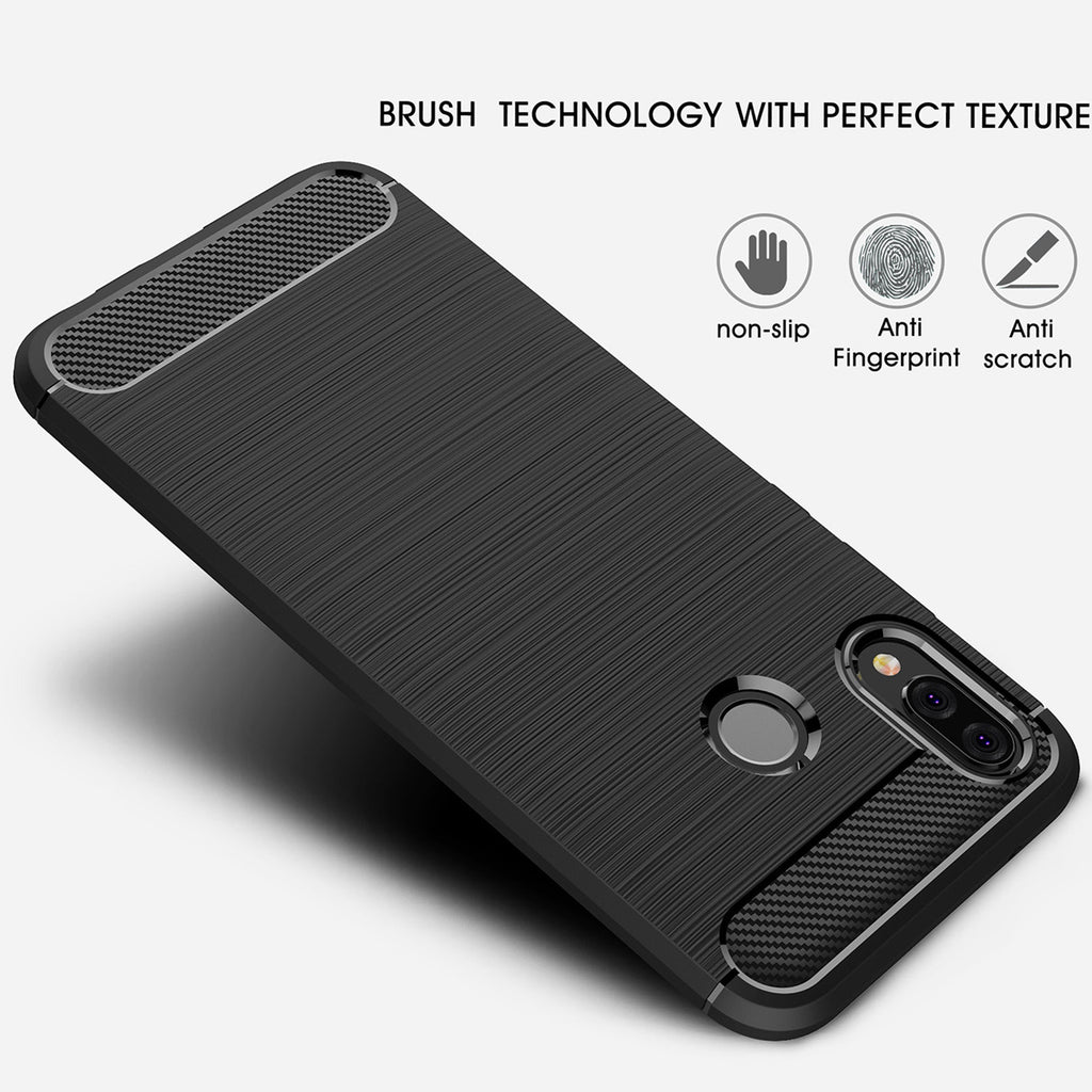 Techsuit - Carbon Silicone - Huawei P20 lite - Black