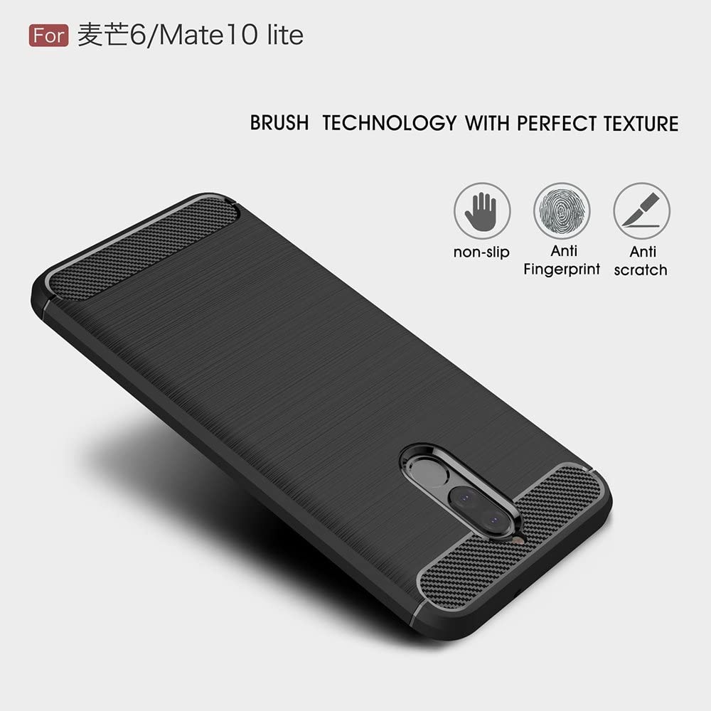 Techsuit - Carbon Silicone - Huawei Mate 10 Lite - Black
