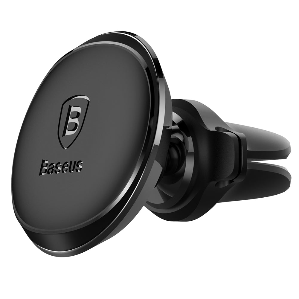Baseus - Car Holder (C40141201113-00) - Magnetic Grip for Air Vent, 360° Rotation, with Cable Holder - Black