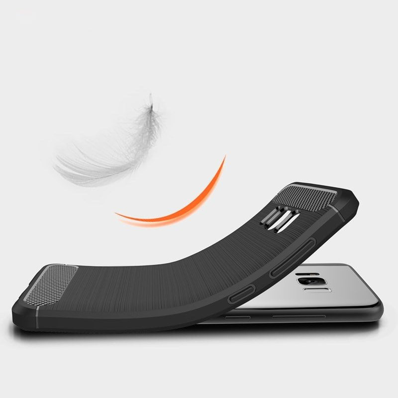 Techsuit - Carbon Silicone - Samsung Galaxy S8 - Black