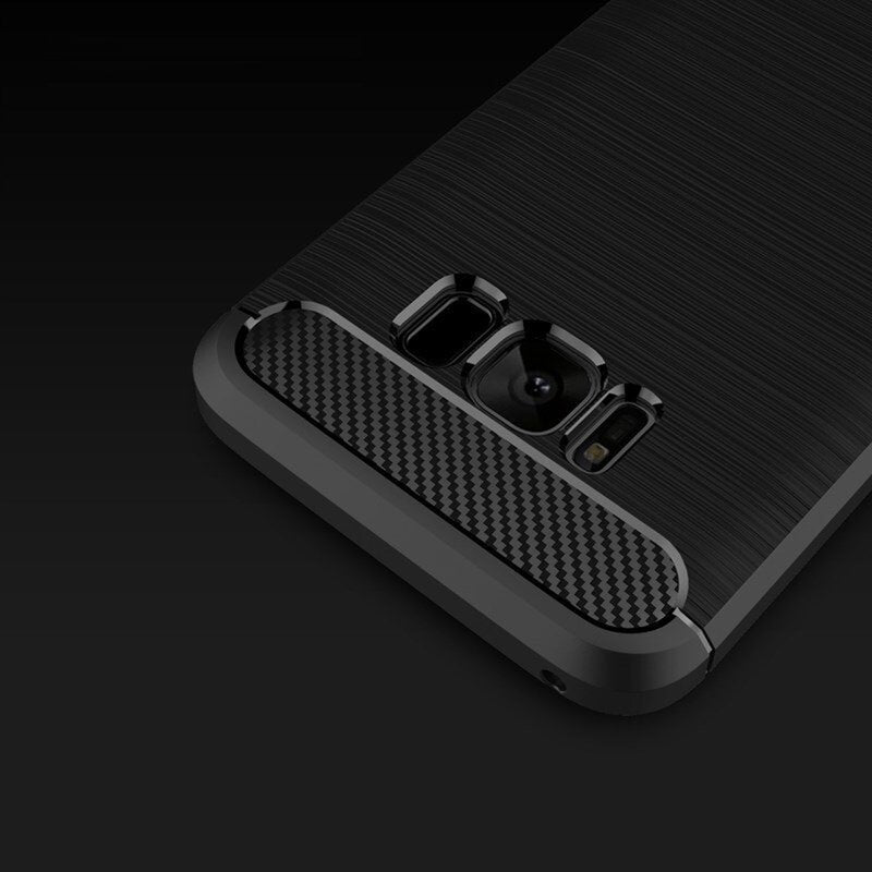 Techsuit - Carbon Silicone - Samsung Galaxy S8 Plus - Black