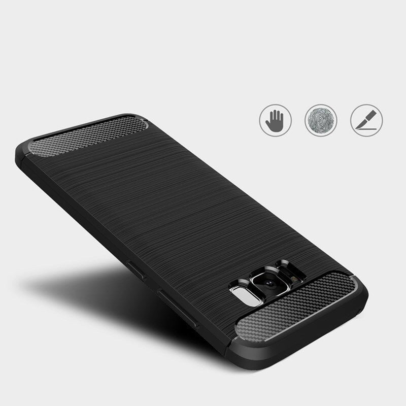Techsuit - Carbon Silicone - Samsung Galaxy S8 Plus - Black