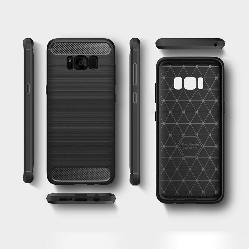 Techsuit - Carbon Silicone - Samsung Galaxy S8 Plus - Black