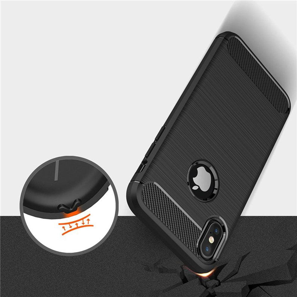 Techsuit - Carbon Silicone - iPhone X / iPhone XS - Black