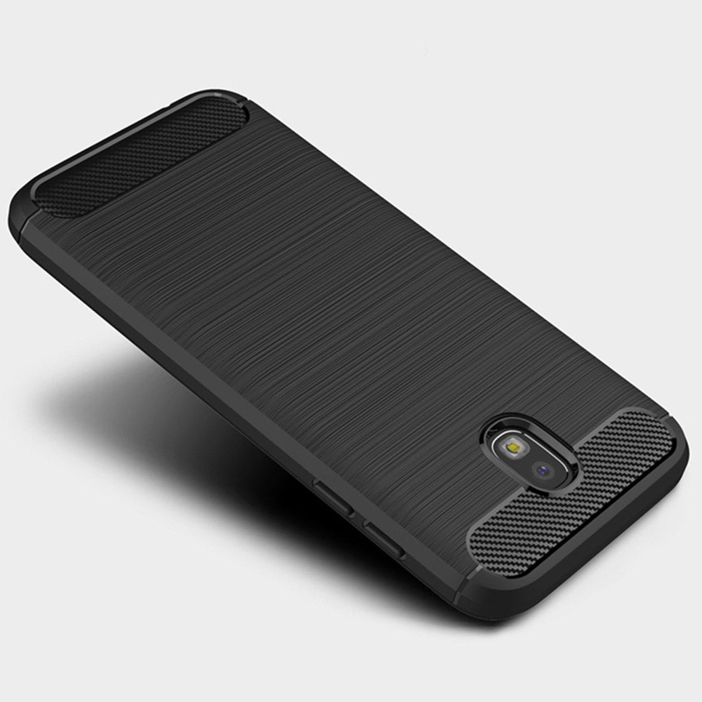 Techsuit - Carbon Silicone - Samsung Galaxy J7 2017 - Black