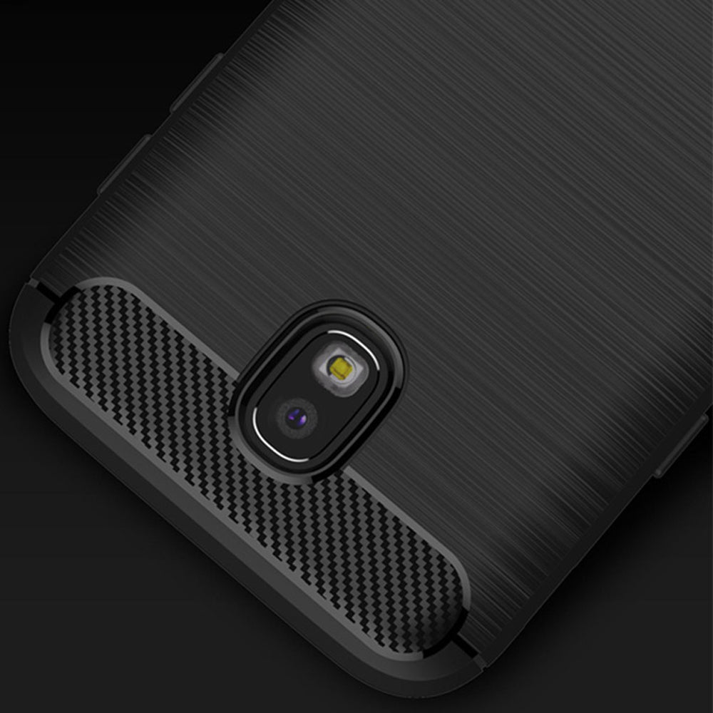 Techsuit - Carbon Silicone - Samsung Galaxy J7 2017 - Black