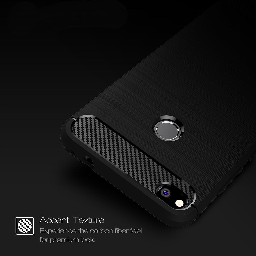 Techsuit - Carbon Silicone - Huawei P9 Lite 2017 / P8 Lite 2017 - Black