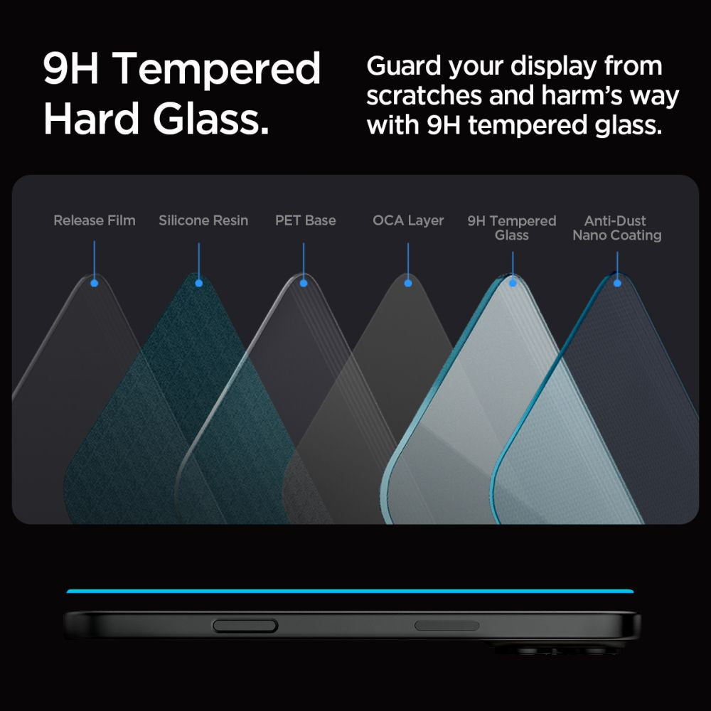 Spigen - Glas.tR EZ-FIT (AGL07935) - iPhone 16 Pro - Clear