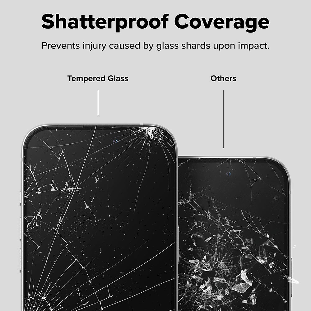 Ringke Folie de protectie Ringke Easy Slide Tempered Glass (set de 2) compatibil cu iPhone 16 Plus / iPhone 15 Plus, Neg