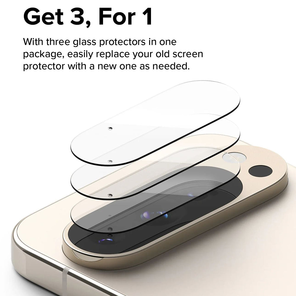 Ringke - Camera Protector Glass (3 pack) - Google Pixel 9 Pro XL - Clear
