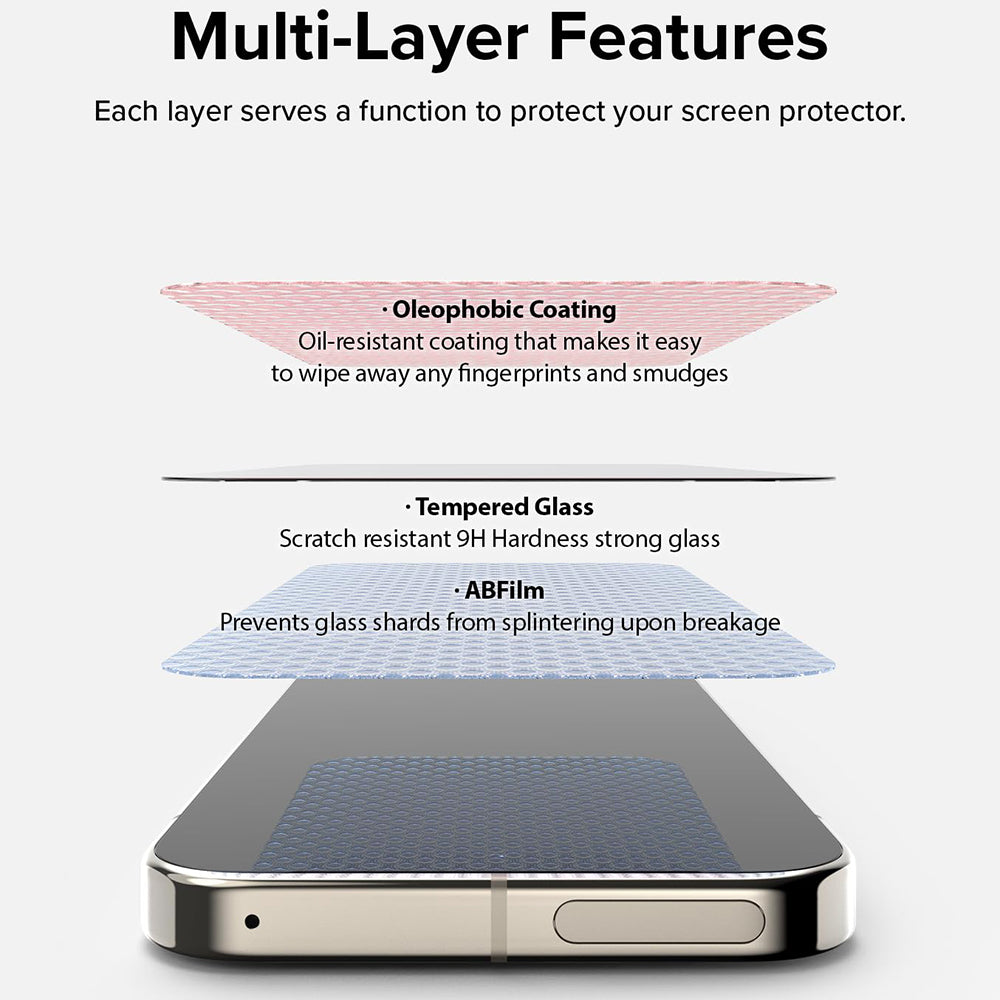 Ringke - Easy Slide Tempered Glass (2 pack) - Google Pixel 9 Pro XL - Clear