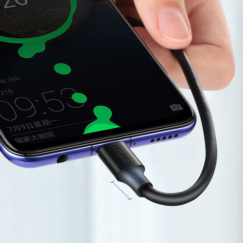 Cablu Ugreen US287 (60123), USB-C, 18W, 2m, Alb