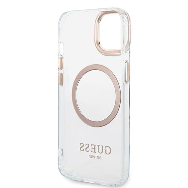 Guess - Metal Outline MagSafe (GUHMP15MHTRMD) - iPhone 15 Plus - Gold