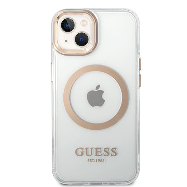 Guess - Metal Outline MagSafe (GUHMP15MHTRMD) - iPhone 15 Plus - Gold