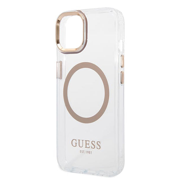 Guess - Metal Outline MagSafe (GUHMP15MHTRMD) - iPhone 15 Plus - Gold