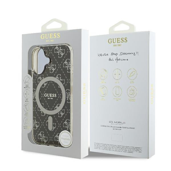 Guess - IML 4G Background MagSafe (GUHMP16MH4DTEW) - iPhone 16 Plus - Brown