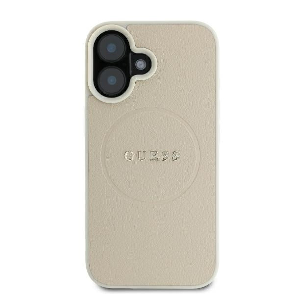 Guess - Grained Gold Ring MagSafe (GUHMP16SPGHSMME) - iPhone 16 - Beige