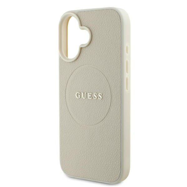 Guess - Grained Gold Ring MagSafe (GUHMP16SPGHSMME) - iPhone 16 - Beige