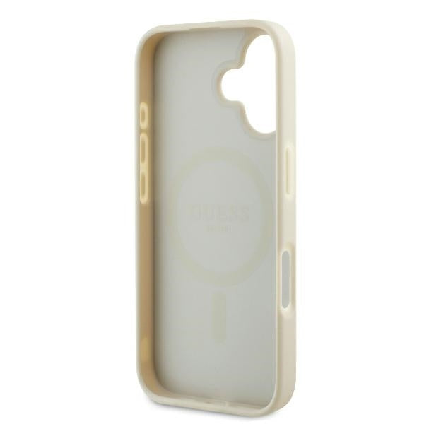 Guess - Grained Gold Ring MagSafe (GUHMP16SPGHSMME) - iPhone 16 - Beige