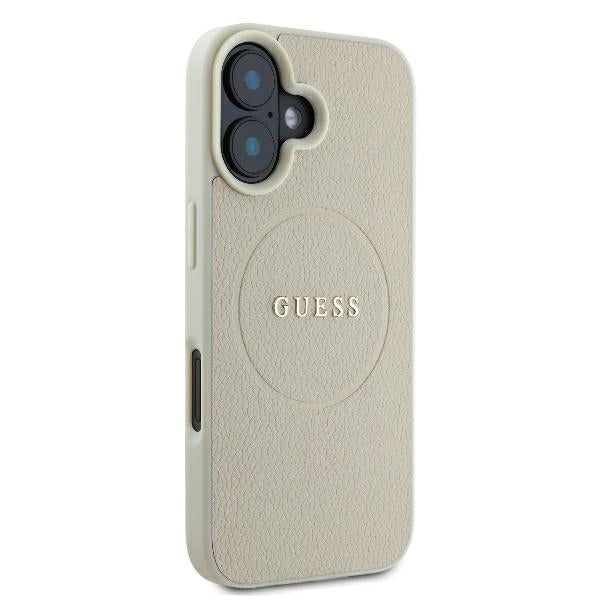 Guess - Grained Gold Ring MagSafe (GUHMP16SPGHSMME) - iPhone 16 - Beige