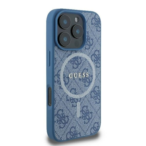 Guess - 4G Ring Classic Logo MagSafe (GUHMP16LG4GFRB) - iPhone 16 Pro - Blue
