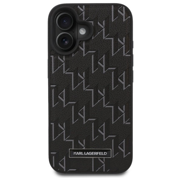 Karl Lagerfeld - Leather MagSafe (KLHMP16MPKHPORPK) - iPhone 16 Plus - Hot Stamp