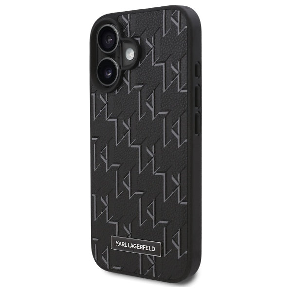 Karl Lagerfeld - Leather MagSafe (KLHMP16MPKHPORPK) - iPhone 16 Plus - Hot Stamp