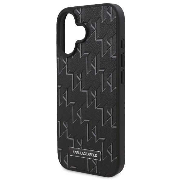 Karl Lagerfeld - Leather MagSafe (KLHMP16MPKHPORPK) - iPhone 16 Plus - Hot Stamp
