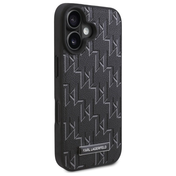 Karl Lagerfeld - Leather MagSafe (KLHMP16MPKHPORPK) - iPhone 16 Plus - Hot Stamp