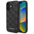 Karl Lagerfeld - Leather MagSafe (KLHMP16MPKHPORPK) - iPhone 16 Plus - Hot Stamp