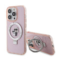 Karl Lagerfeld - Hardcase Ring Stand MagSafe (KLHMP15XHMRSKCP) - iPhone 15 Pro Max - Pink Karl&Choupette