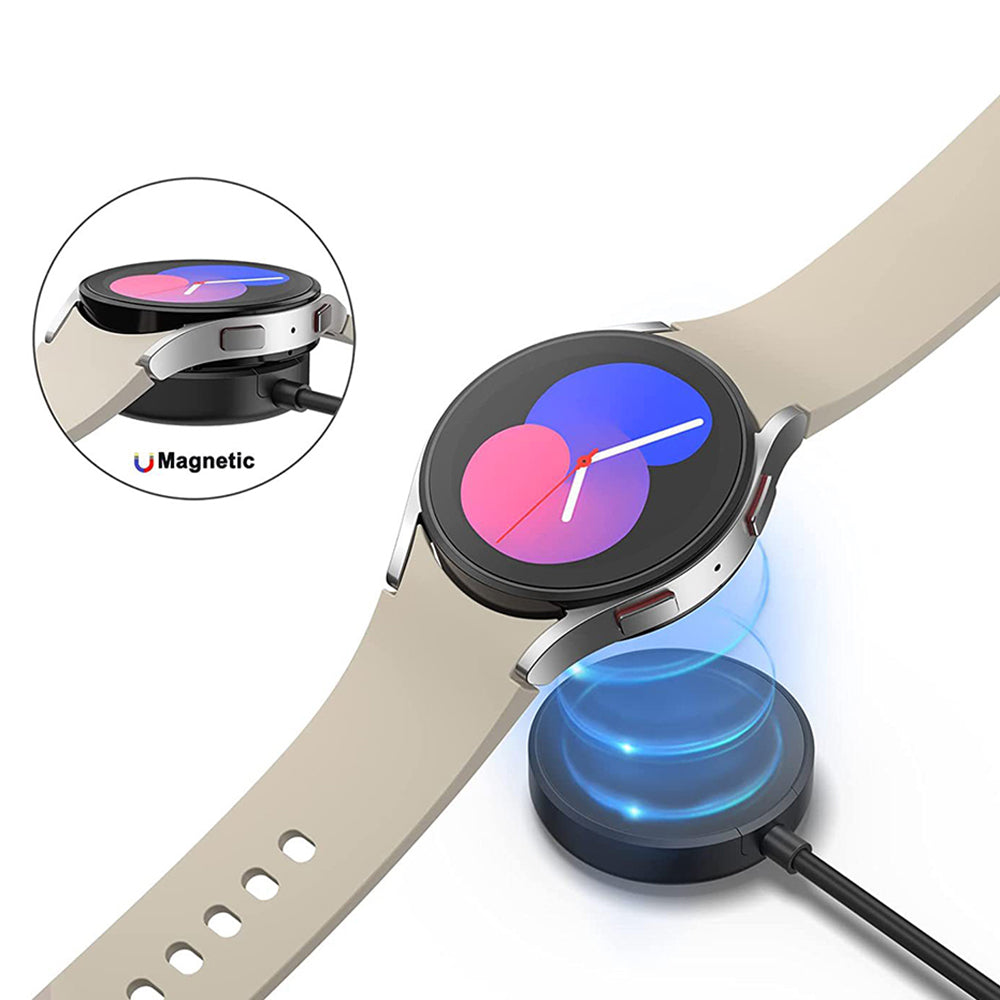 Techsuit - SmartWatch Wireless Charging Cable (TSC12) - for Samsung Galaxy Watch 3/4/5/6, USB, 2.5W, with Desk Holder - 