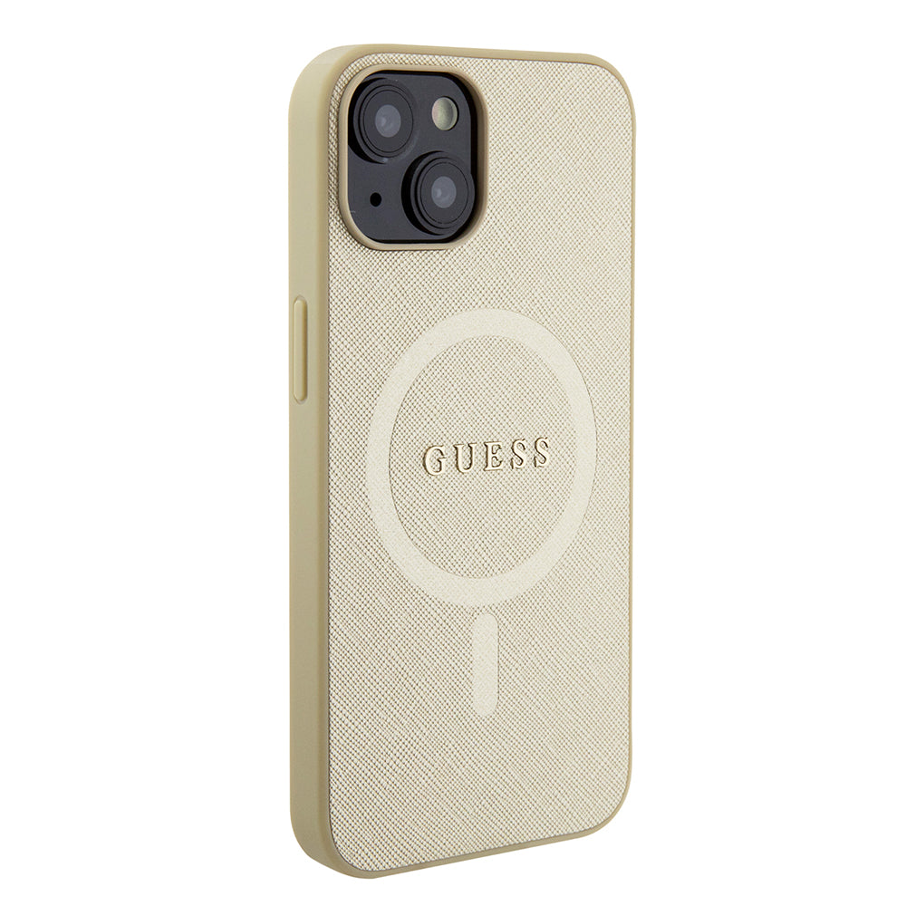 Guess - Saffiano MagSafe (GUHMP15MPSAHMCB) - iPhone 15 Plus - Gold