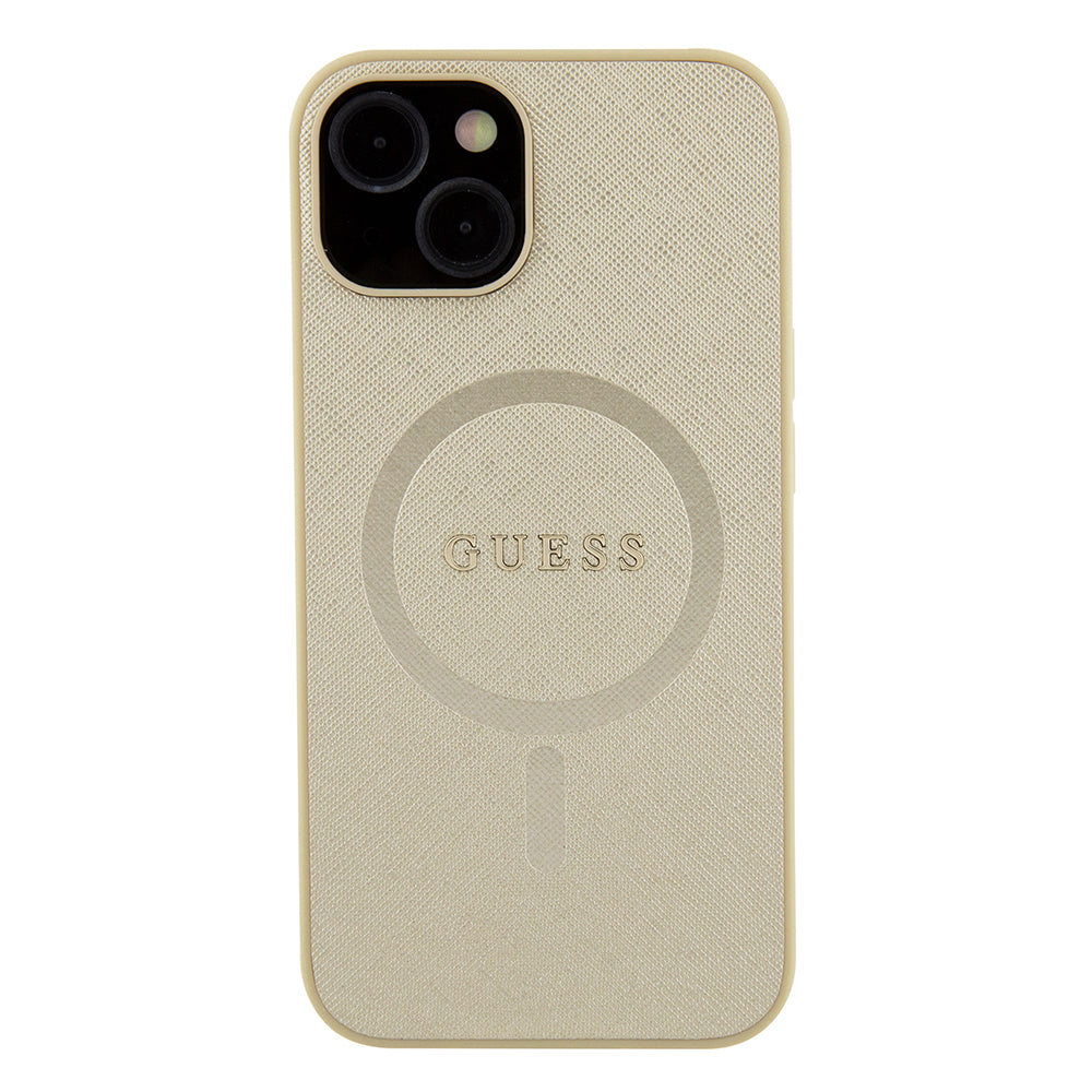 Guess - Saffiano MagSafe (GUHMP15MPSAHMCB) - iPhone 15 Plus - Gold