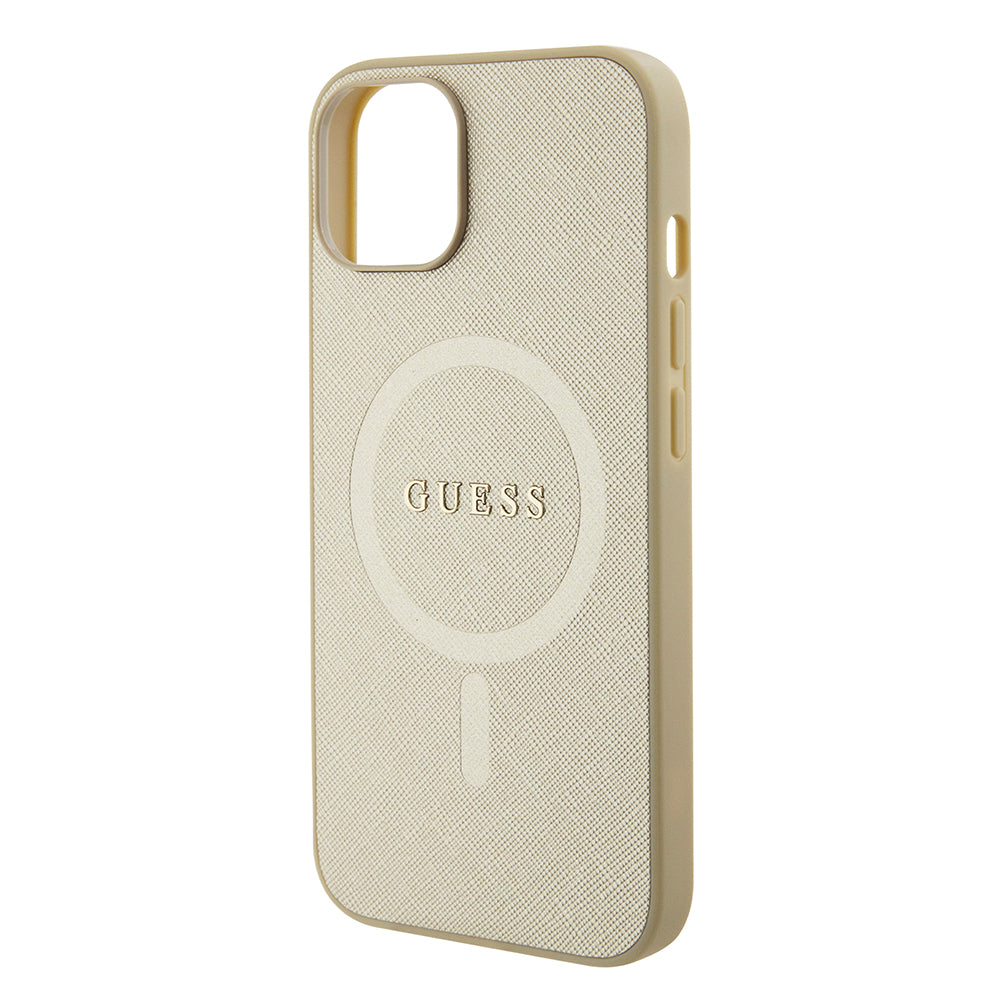 Guess - Saffiano MagSafe (GUHMP15MPSAHMCB) - iPhone 15 Plus - Gold