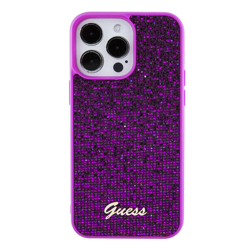 Guess - Disco Metal Script (GUHCP15XPMSDGSF) - iPhone 15 Pro Max - Fuchsia