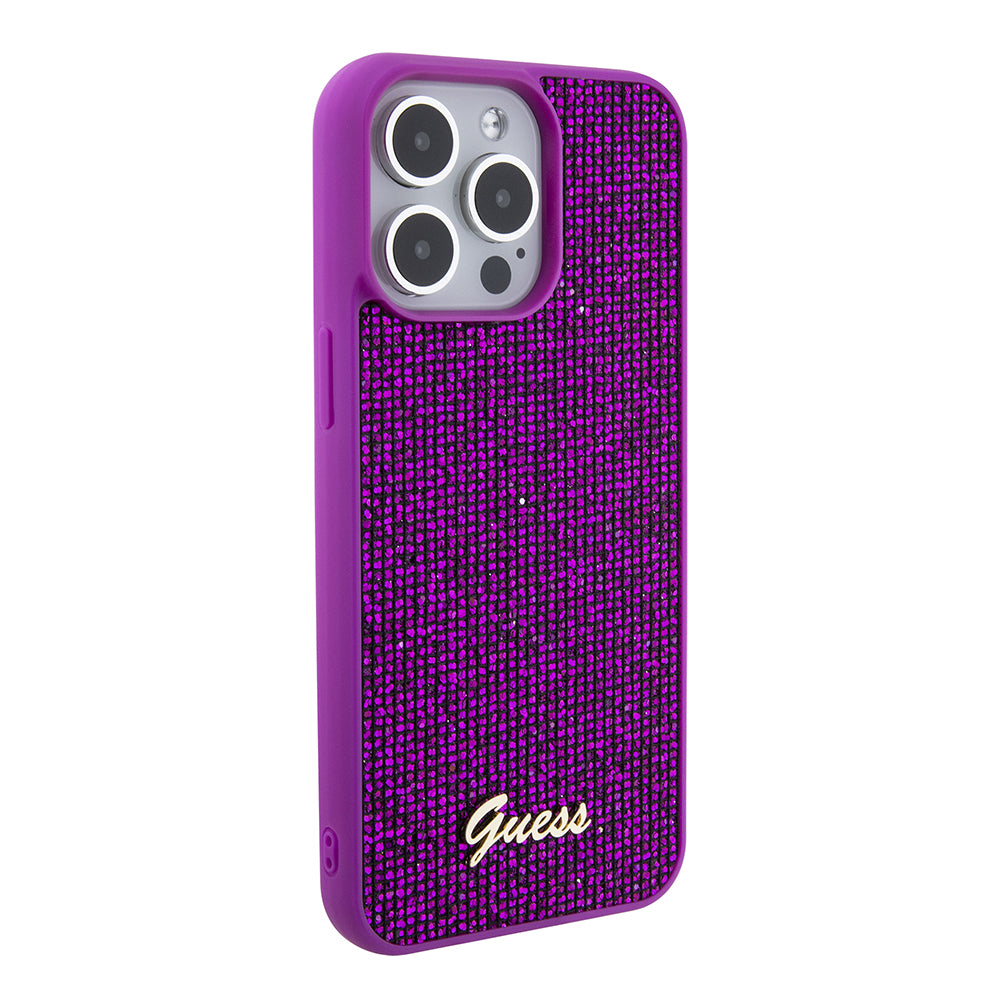 Guess - Disco Metal Script (GUHCP15XPMSDGSF) - iPhone 15 Pro Max - Fuchsia