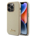 Guess - Glitter Glossy Script (GUHCP15LPGMCSD) - iPhone 15 Pro - Sparkle Beige