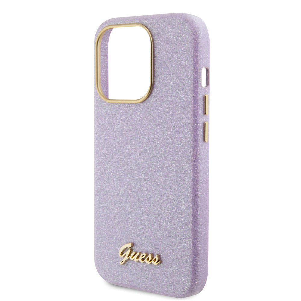 Guess - Glitter Glossy Script (GUHCP15LPGMCSL) - iPhone 15 Pro - Light Purple
