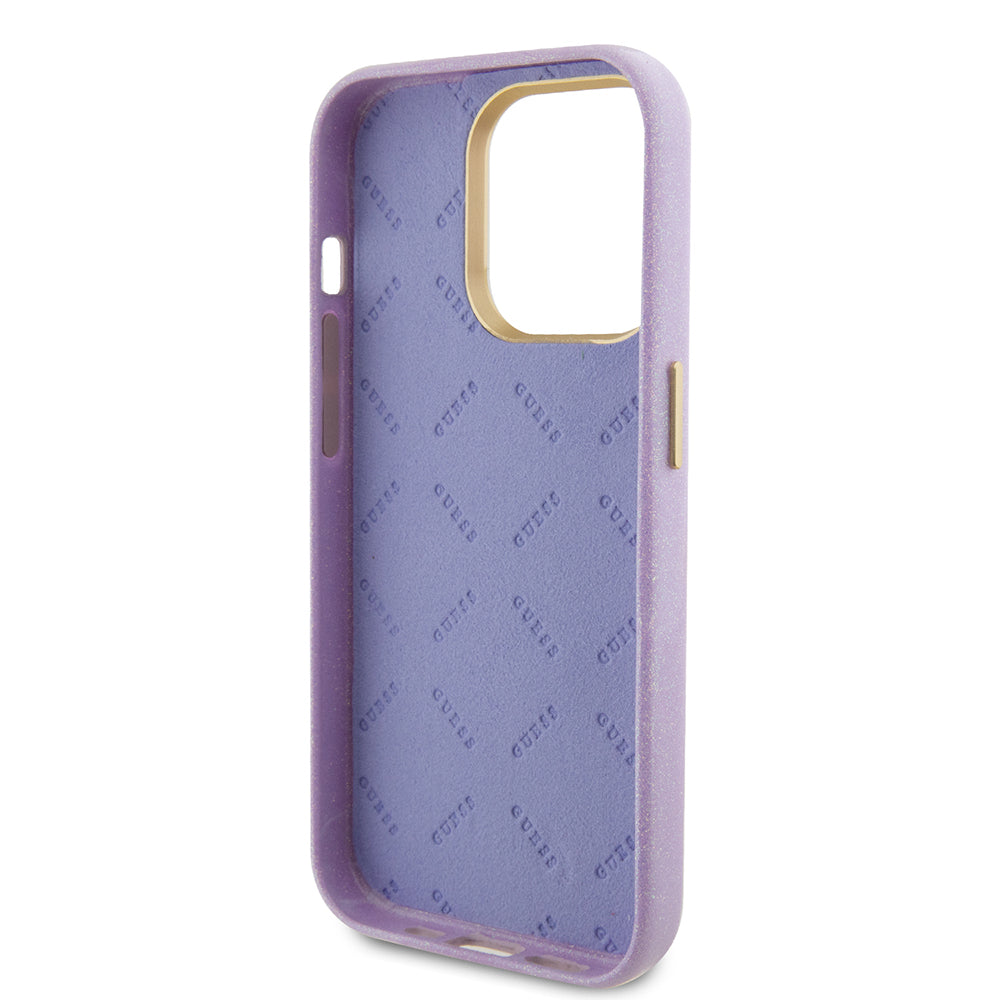 Guess - Glitter Glossy Script (GUHCP15LPGMCSL) - iPhone 15 Pro - Light Purple