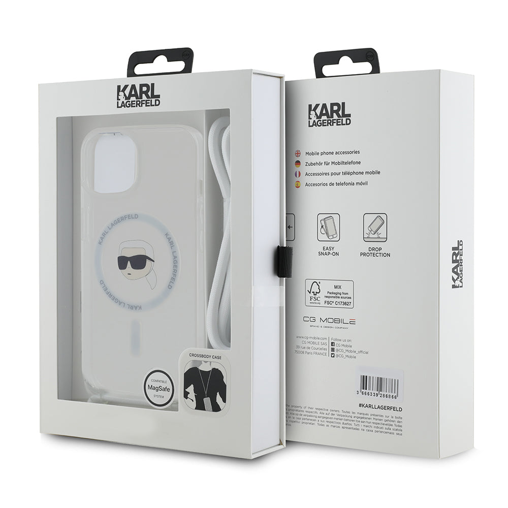 Karl Lagerfeld - IML Crossbody MagSafe (KLHMP15SHCKHNT) - iPhone 15 - Karl Head