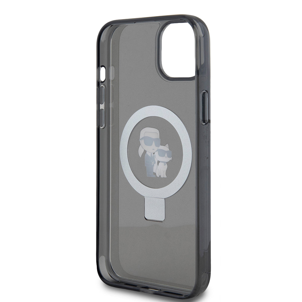 Karl Lagerfeld - Hardcase Ring Stand MagSafe (KLHMP15MHMRSKCK) - iPhone 15 Plus - Karl&Choupette