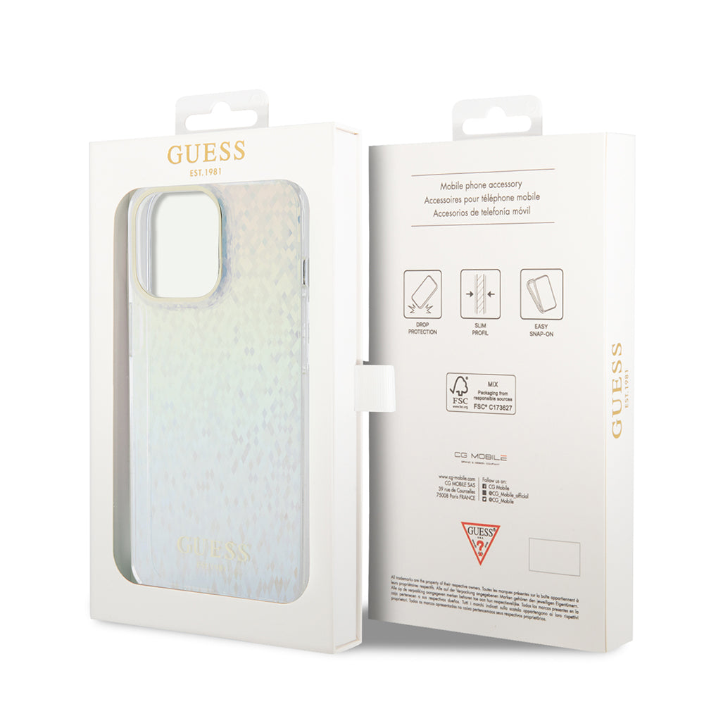 Guess - Hardcase IML Faceted Mirror Disco Iridescent (GUHCP15XHDECMI) - iPhone 15 Pro Max - Multicolour