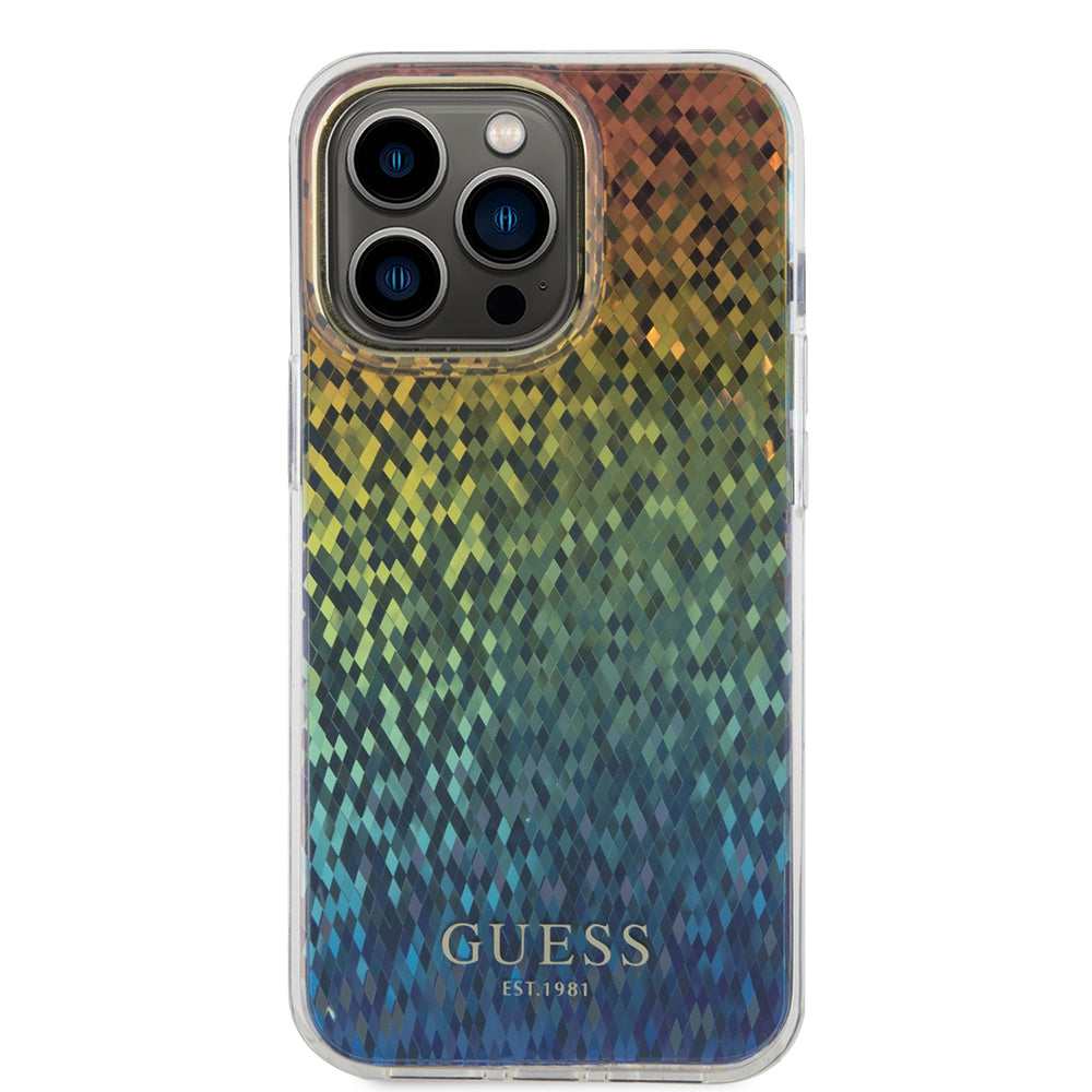 Guess - Hardcase IML Faceted Mirror Disco Iridescent (GUHCP15XHDECMI) - iPhone 15 Pro Max - Multicolour
