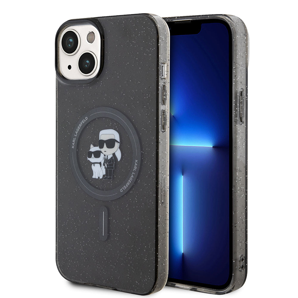 Karl Lagerfeld - Glitter MagSafe (KLHMP15MHGKCNOK) - iPhone 15 Plus - Karl&Choupette