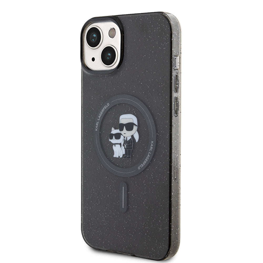 Karl Lagerfeld - Glitter MagSafe (KLHMP15MHGKCNOK) - iPhone 15 Plus - Karl&Choupette