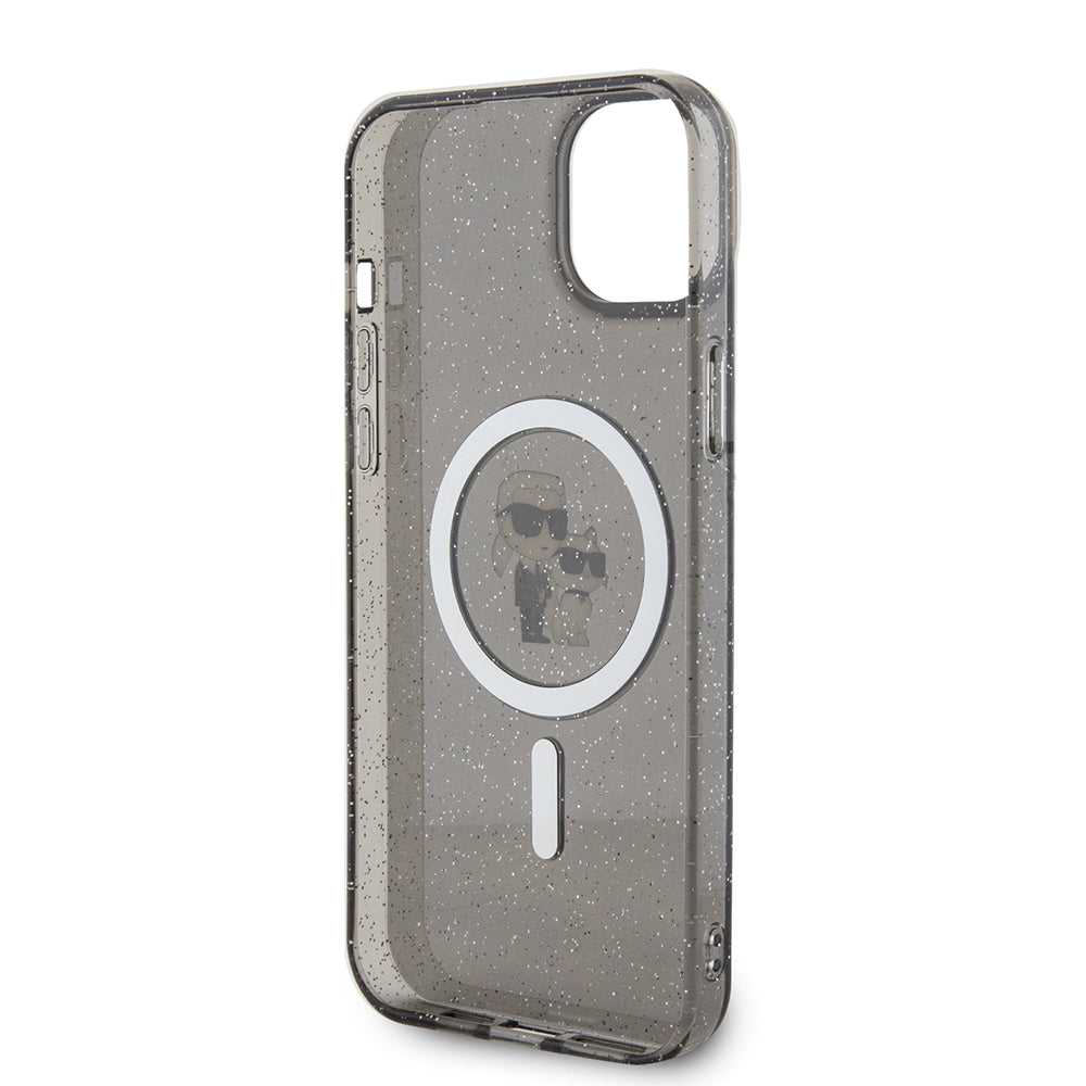 Karl Lagerfeld - Glitter MagSafe (KLHMP15MHGKCNOK) - iPhone 15 Plus - Karl&Choupette